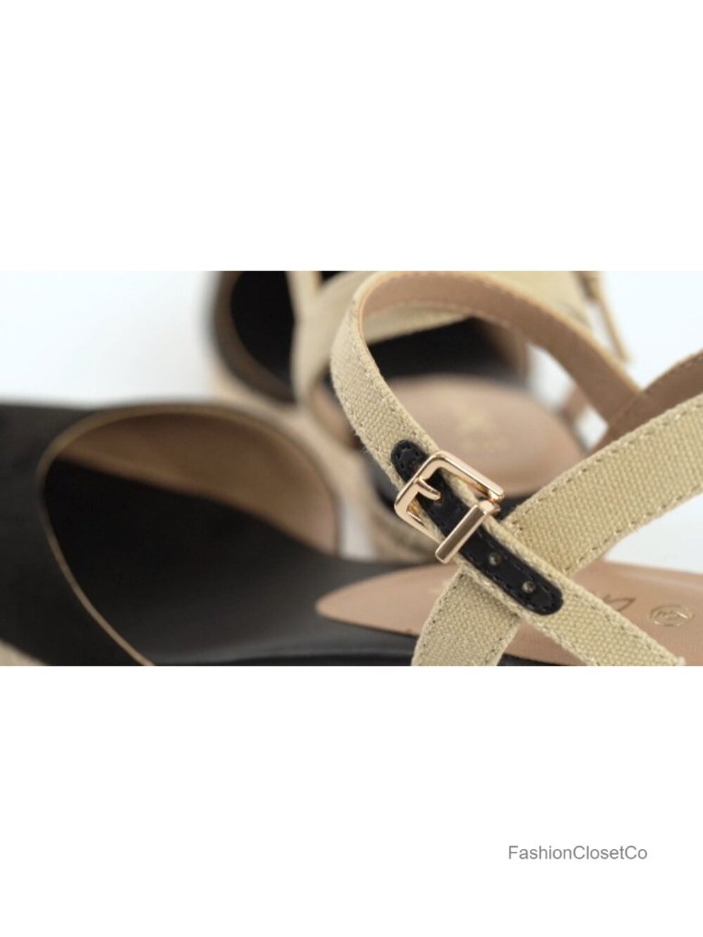 Closed Toe Espadrilles Wedge Sandals with Adjustable Ankle Strap - Picture 6 of 6
